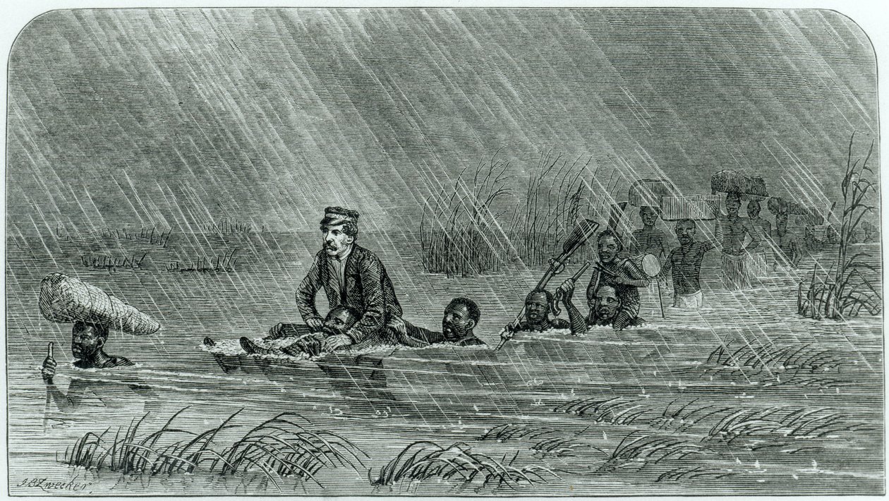 „A Main Stream feljött Susi szájáig”, a „The Last Journals of David Livingstone Közép-Afrikában 1865-től haláláig” 1874-ben jelent meg. alkotó: Johann Baptist Zweecker