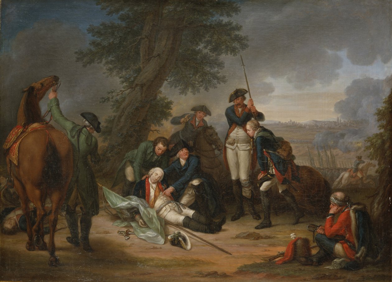 Schwerin tábornagy halála a prágai csatában alkotó: Johann Christoph Frisch