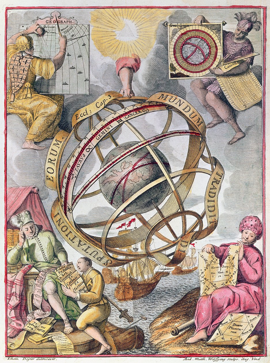 Csillagászat színes metszet alkotó: Johann Degler