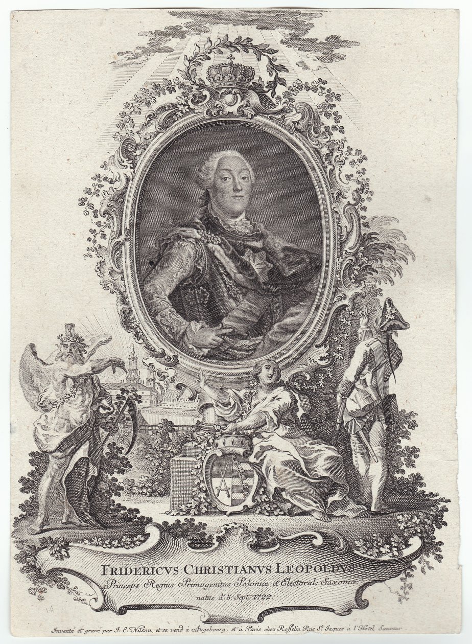 Friedrich Christian Leiopold szász (1712-1763) alkotó: Johann Esaias Nilson