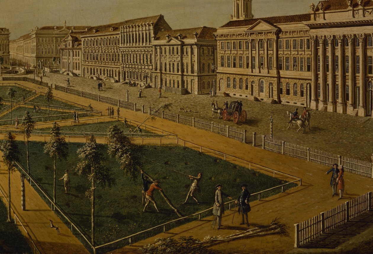 Kilátás a Wilhelmsplatzra északról, 1773 alkotó: Johann Friedrich Meyer