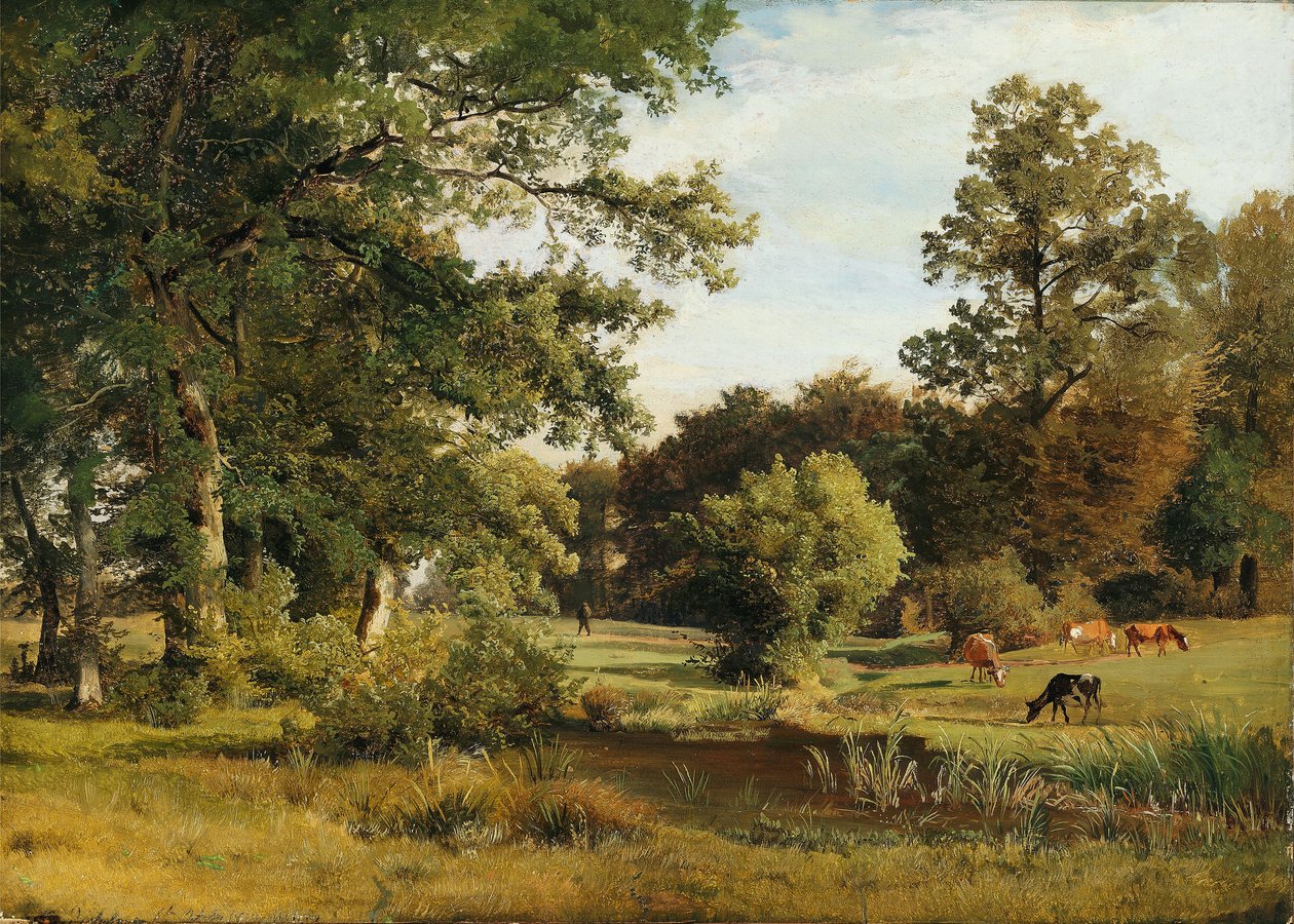 A Dragsholm Slotsparkban alkotó: Johann Georg Paul Mohr
