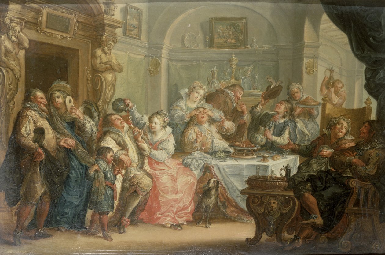Fete Champetre (egy párból) alkotó: Johann Georg Platzer