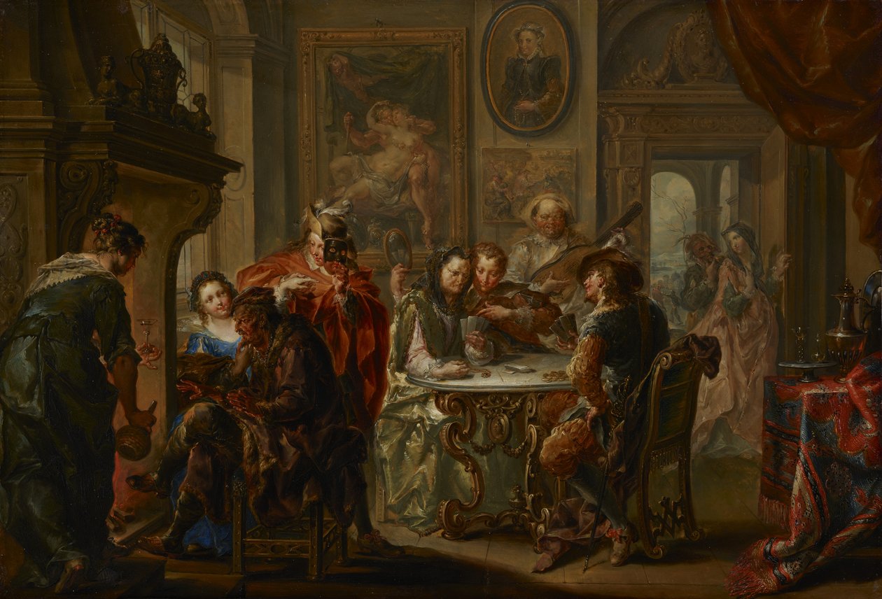 Az évszakok örömei: tél, 1730 körül (olaj, réz) alkotó: Johann Georg Platzer