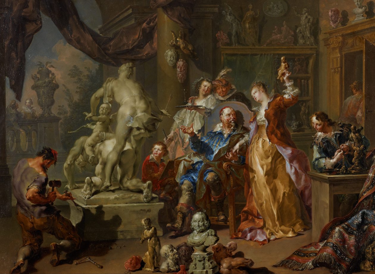 A szobrász stúdió alkotó: Johann Georg Platzer