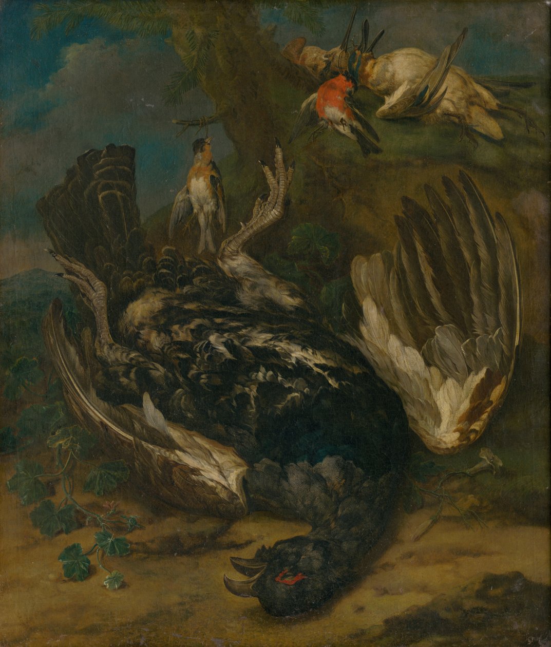 Csendélet süket emberrel alkotó: Johann Georg de Hamilton  