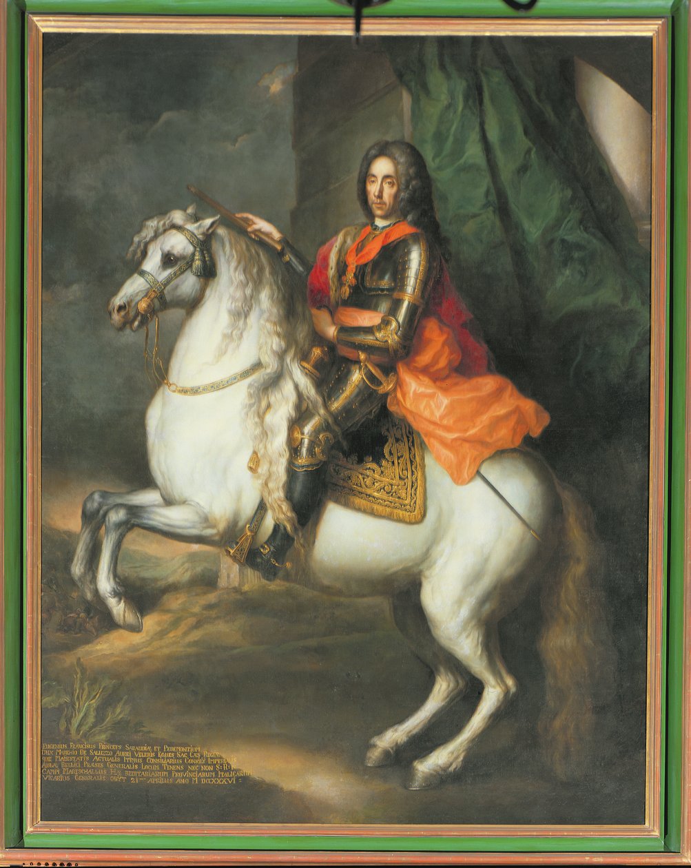 Savoyai Jenő herceg (1663-1736) lovas portréja alkotó: Johann Gottfried Auerbach