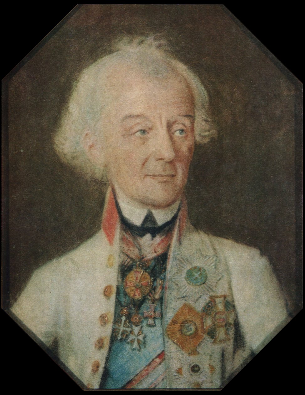 Alexander Suvorov orosz katonai parancsnok portréja alkotó: Johann Heinrich Schmidt