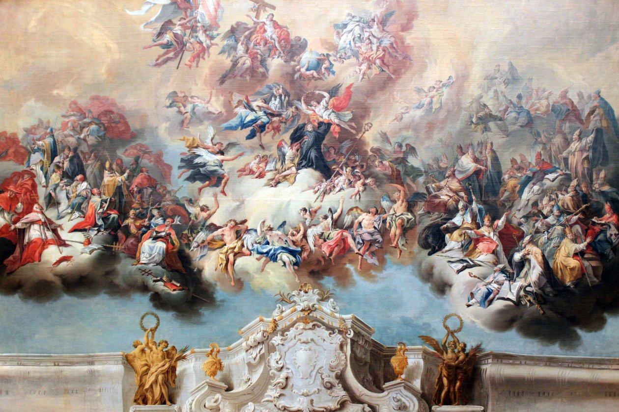 Utca. Benedek dicsőségben. alkotó: Johann Jakob Zeiller