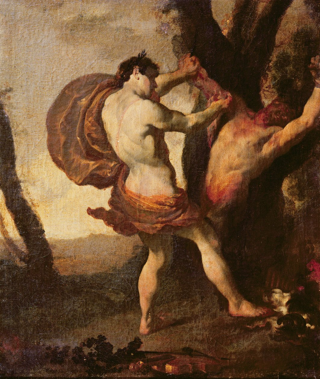 Apolló, aki Marsyast nyúz, 1627 körül alkotó: Johann Liss or Lis or von Lys