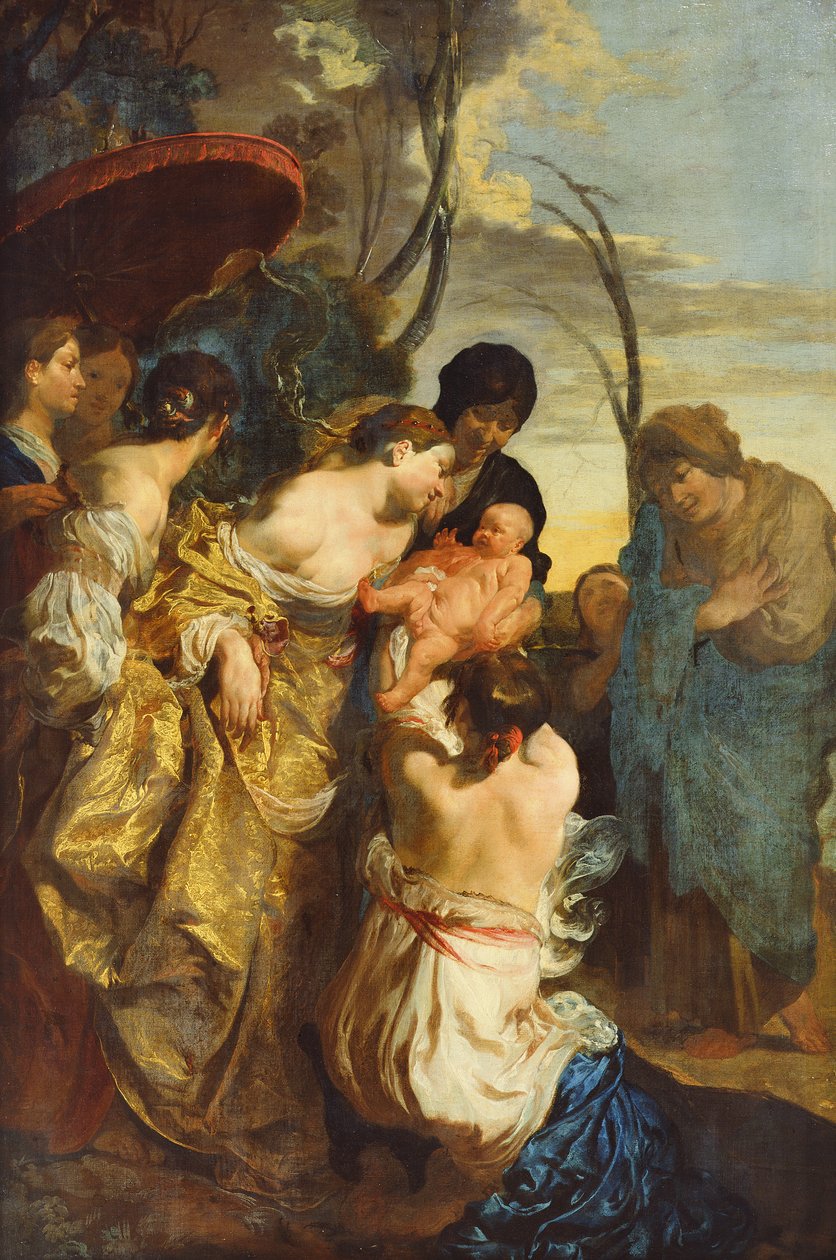 Mózes megmenekül a vízbefúlástól, 1625-31 körül alkotó: Johann Liss or Lis or von Lys