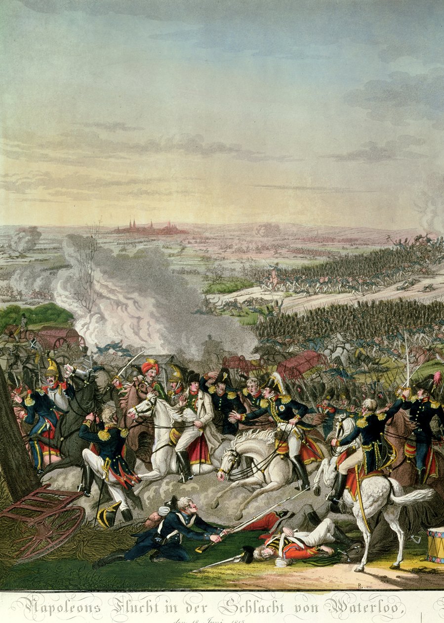 I. Napóleon (1769-1821) menekülése Waterloo-i csata, 1815. június 18., 1816 alkotó: Johann Moritz Rugendas
