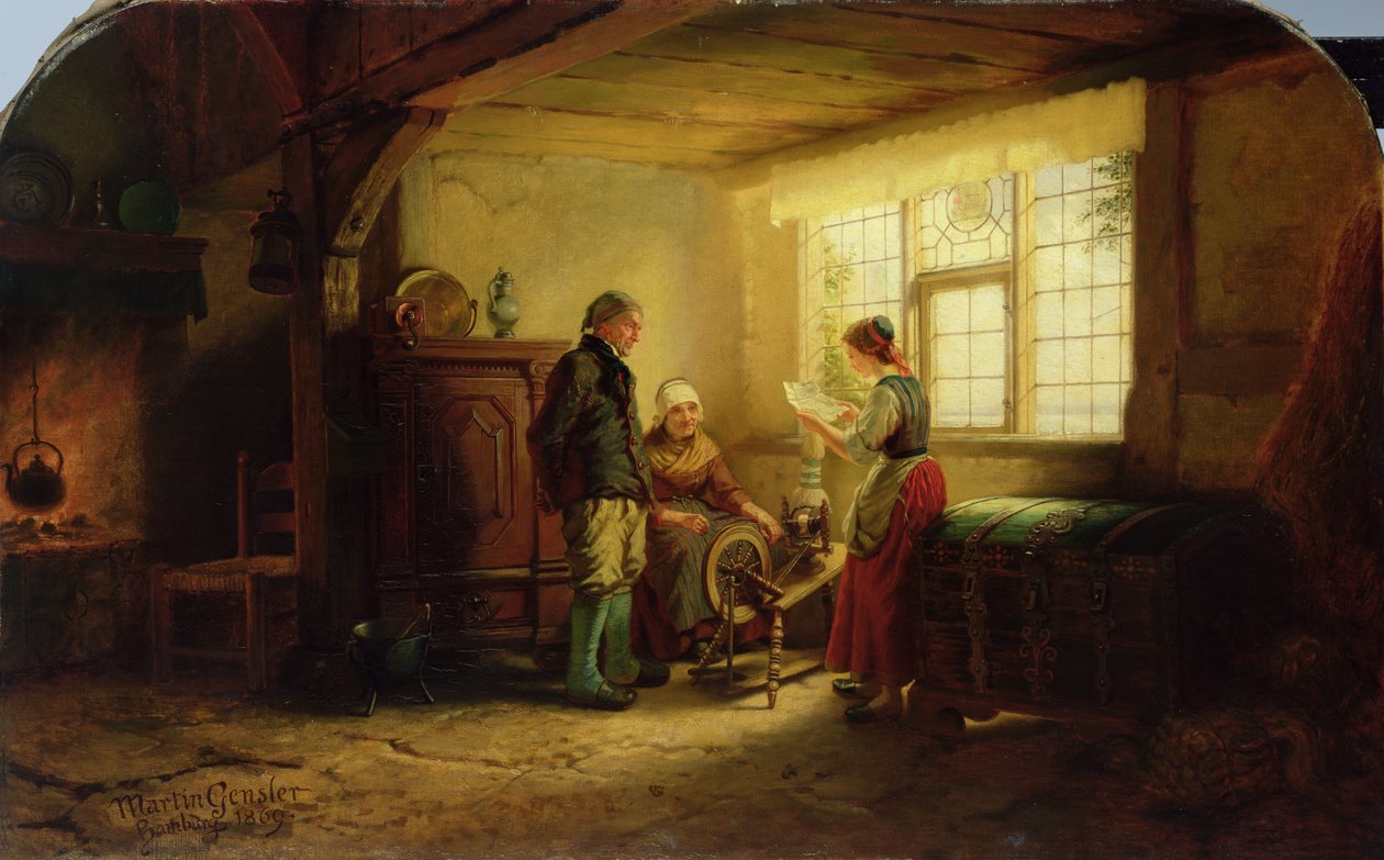 A levél, 1869 alkotó: Johann Martin Gensler