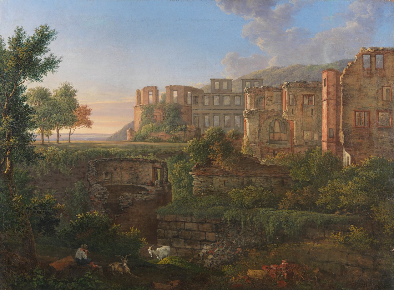 Kilátás a heidelbergi várra alkotó: Johann Martin von Rohden