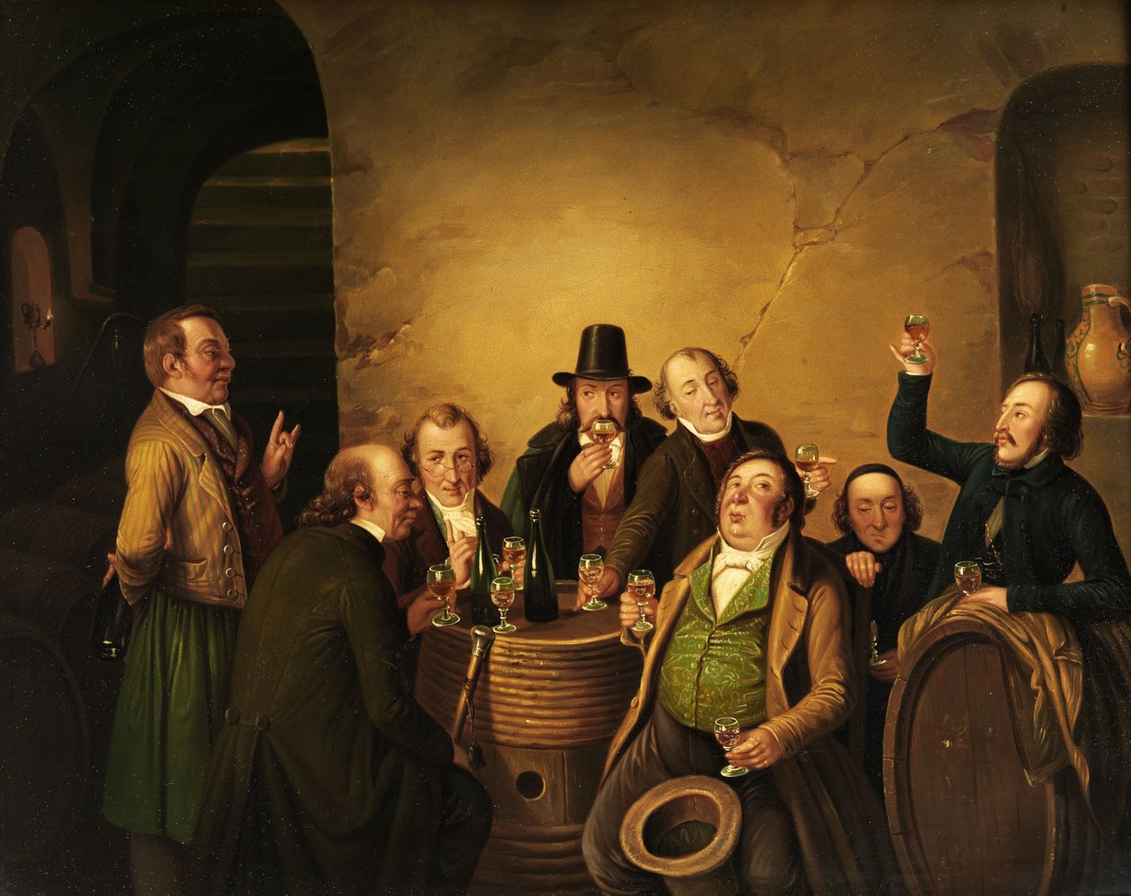 A borkóstoló alkotó: Johann Peter Hasenclever
