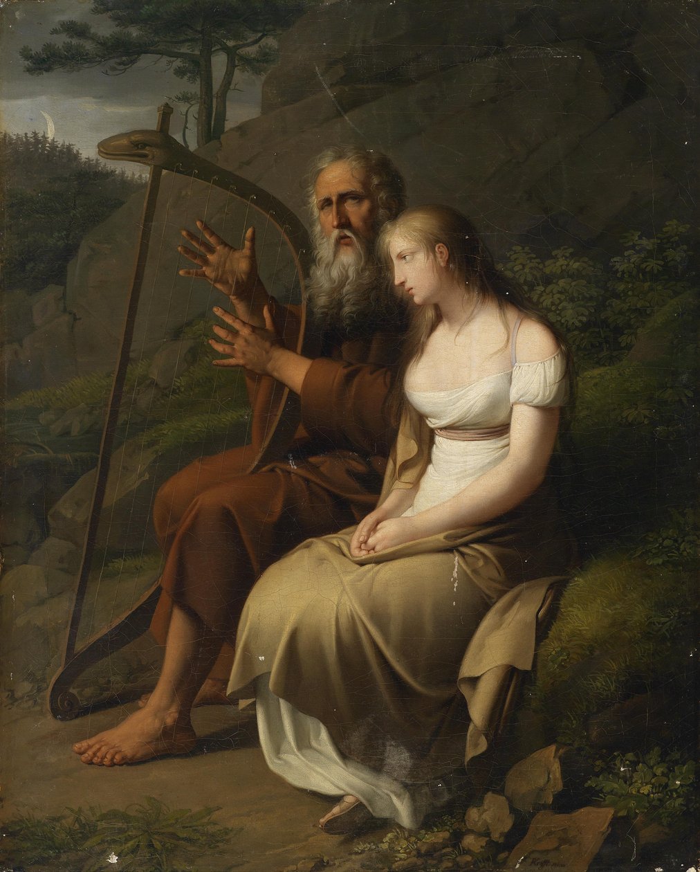 Ossian és Malvina alkotó: Johann Peter Krafft