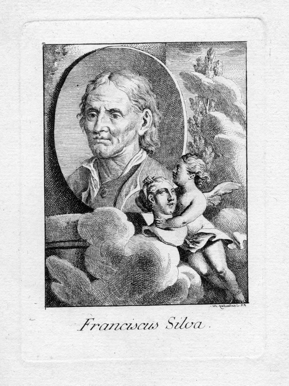 vésett portré alkotó: Johann Rudolf Schellenberg