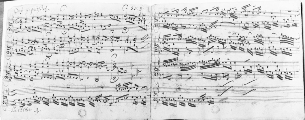 A „Sei gegruesset, Jesu guetig” partita autogramja alkotó: Johann Sebastian Bach