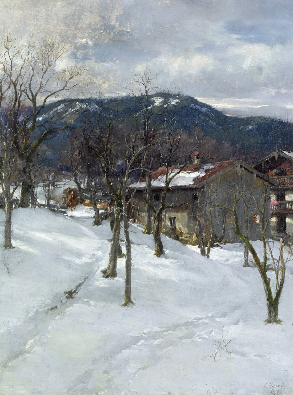 Téli táj Kutterling közelében, 1899 alkotó: Johann Sperl