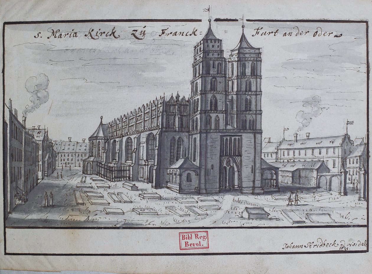 S. Maria Kirck Franck-Furthoz az Oderben. alkotó: Johann Stridbeck