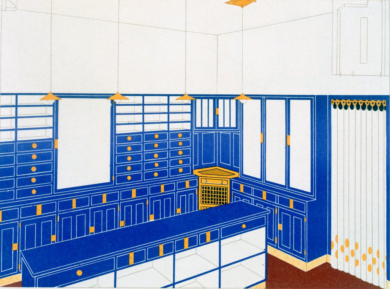 Das Interieur IV, kesztyűbolt, 1906 alkotó: Johann Stubner