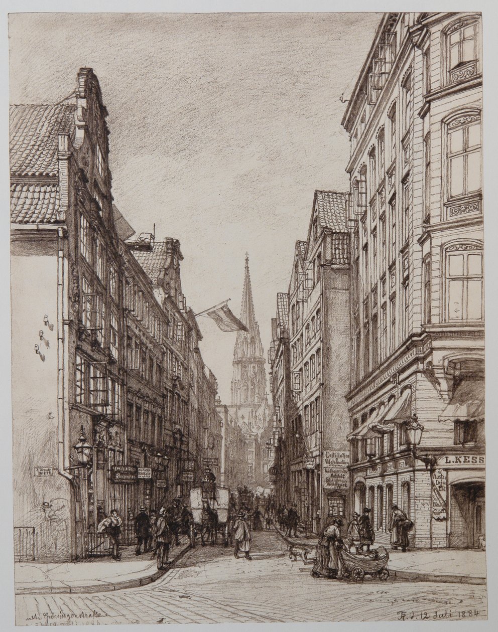 Alte-Groeningerstrasse alkotó: Johann Theobald Riefesell