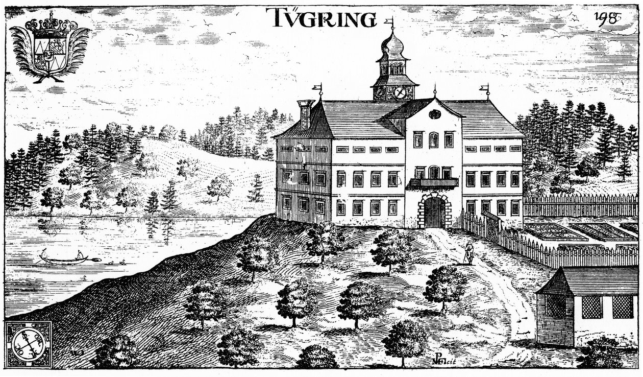 Tigring kastély 1680-ban Moosburgban (Karintia) alkotó: Johann Weikhard von Valvasor