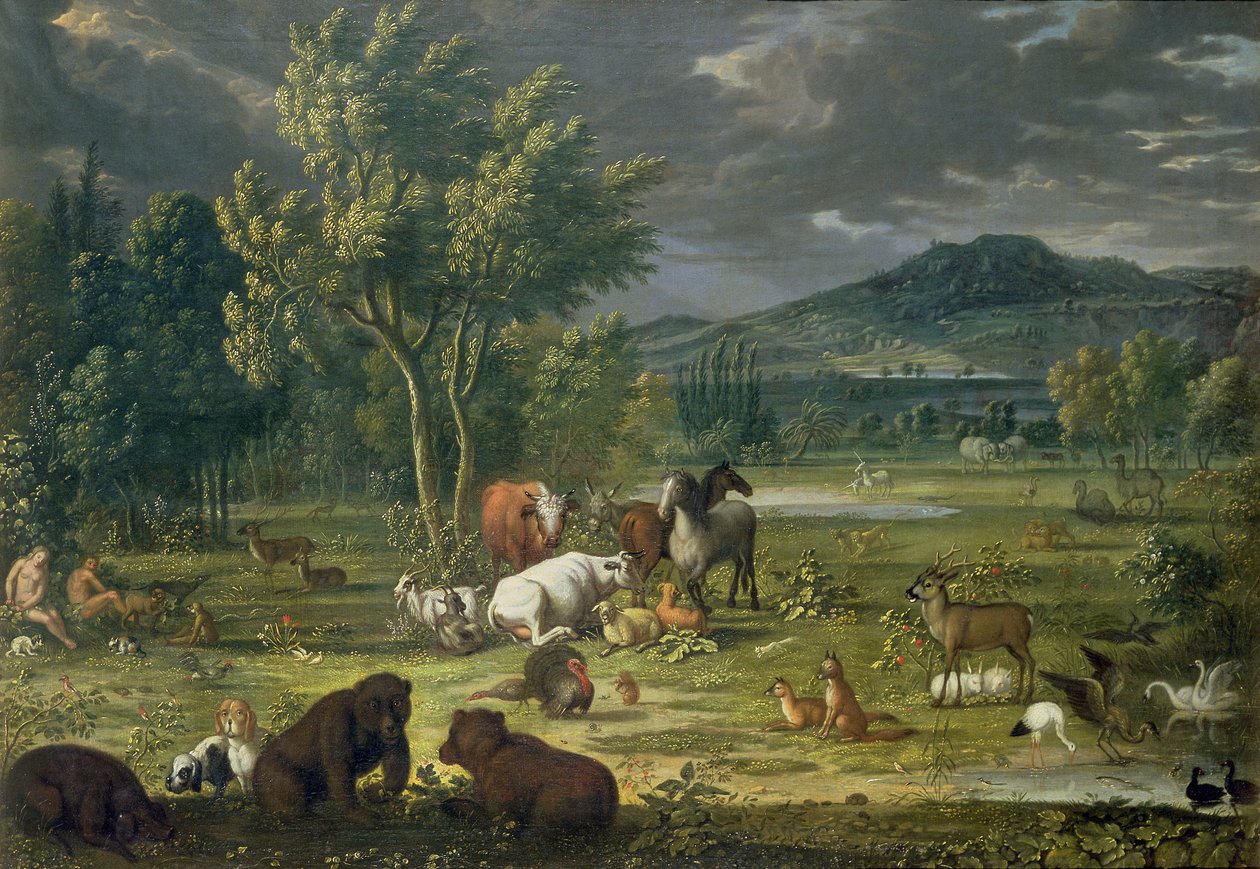 Ádám és Éva a paradicsomban alkotó: Johann Wenzel Peter