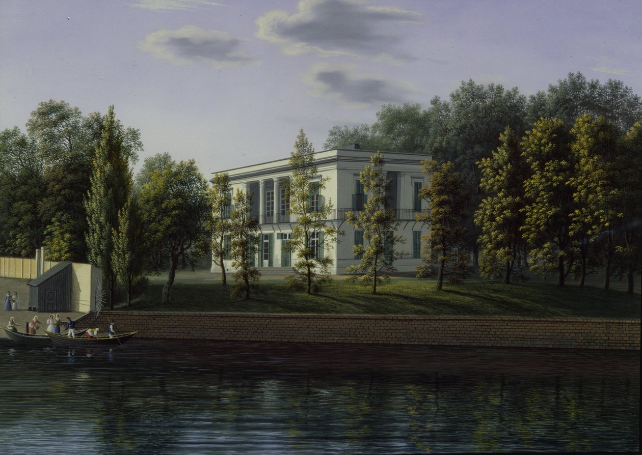 Az új pavilon a Charlottenburg-palota kertjében, 1824-25 körül alkotó: Johann Wilhelm Gottfried Barth