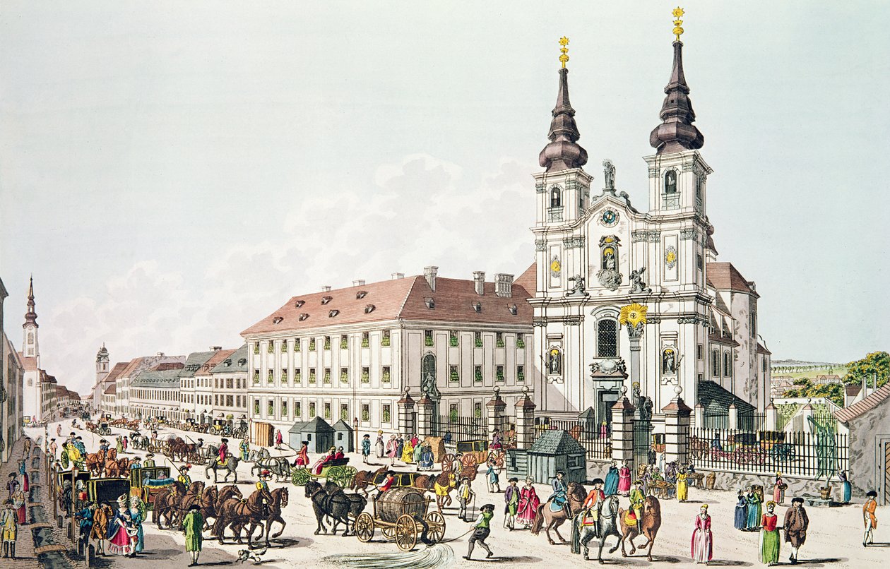 Mariahilf plébániatemplom és kolostor, Bécs, 1783 alkotó: Johann Ziegler