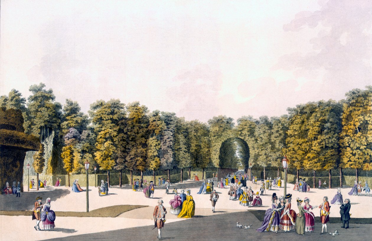 Kilátás a "Sóhajok sétájára" Augartenben, Bécsben, 1790-es évek alkotó: Johann Ziegler