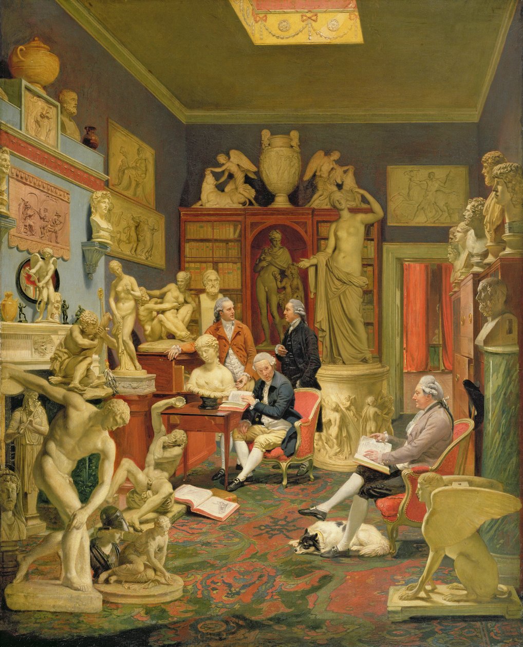 Charles Townley és barátai a Towneley Galériában, 33 Park Street, Westminster, 1781-83 alkotó: Johan Joseph Zoffany