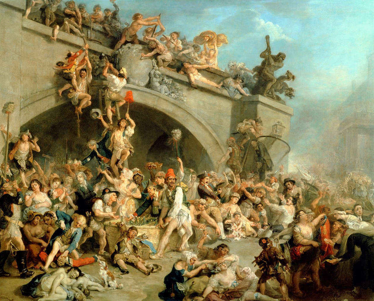 A király borospincéjének kifosztása, 1792. augusztus 10 alkotó: Johan Joseph Zoffany