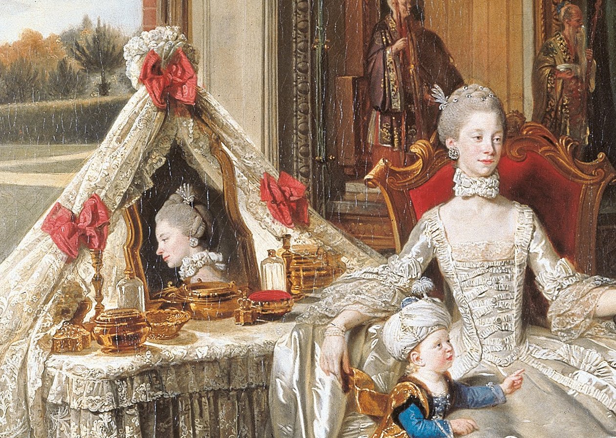 Charlotte királynő 1744-1818 két legidősebb fiával alkotó: Johan Joseph Zoffany