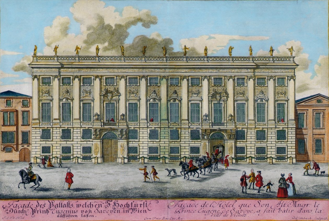 Savoyai Jenő herceg téli palotája Himmelpfortgasse-ban alkotó: Johann Adam Delsenbach