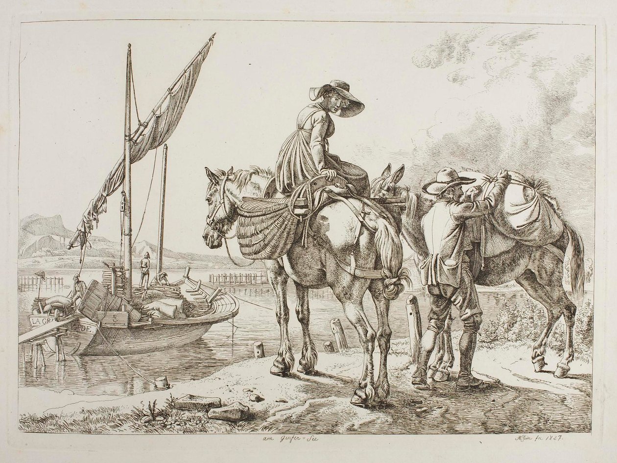 A Ginfer-tó mellett alkotó: Johann Adam Klein