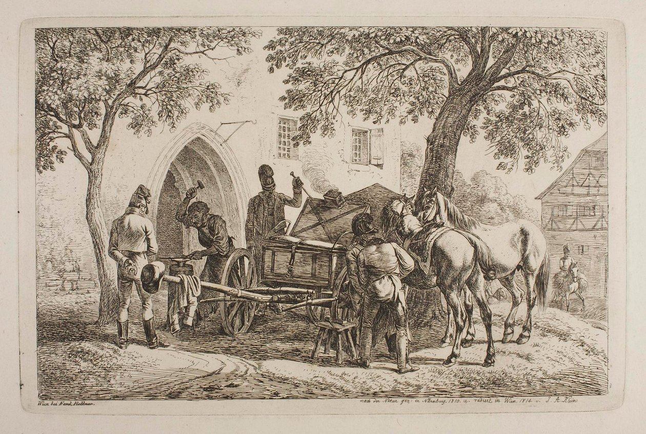 Bajor mezőkovácsműhely alkotó: Johann Adam Klein