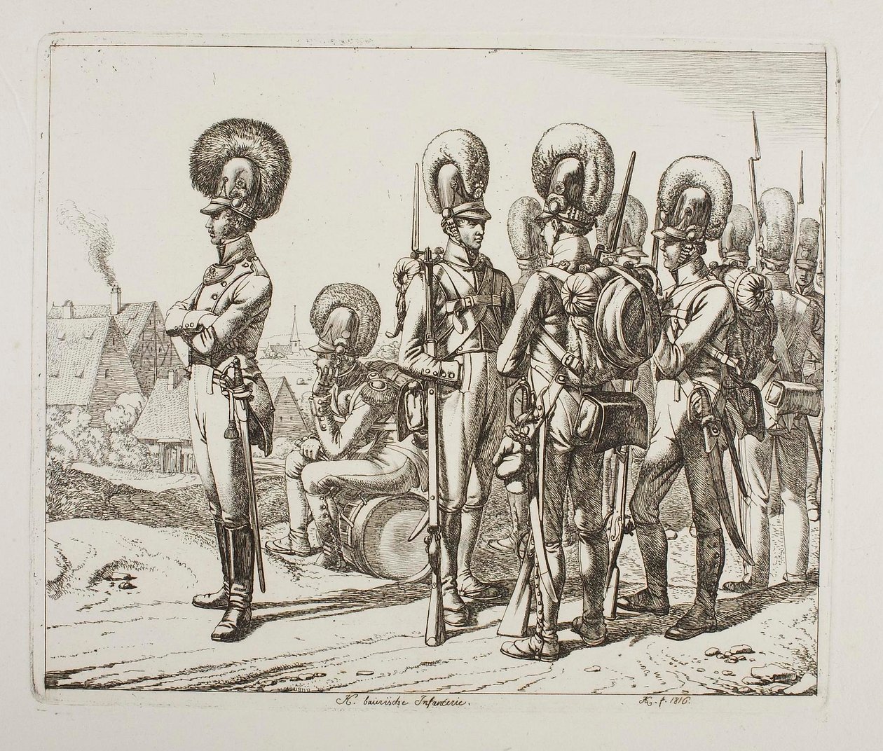 Bajor gyalogosok alkotó: Johann Adam Klein