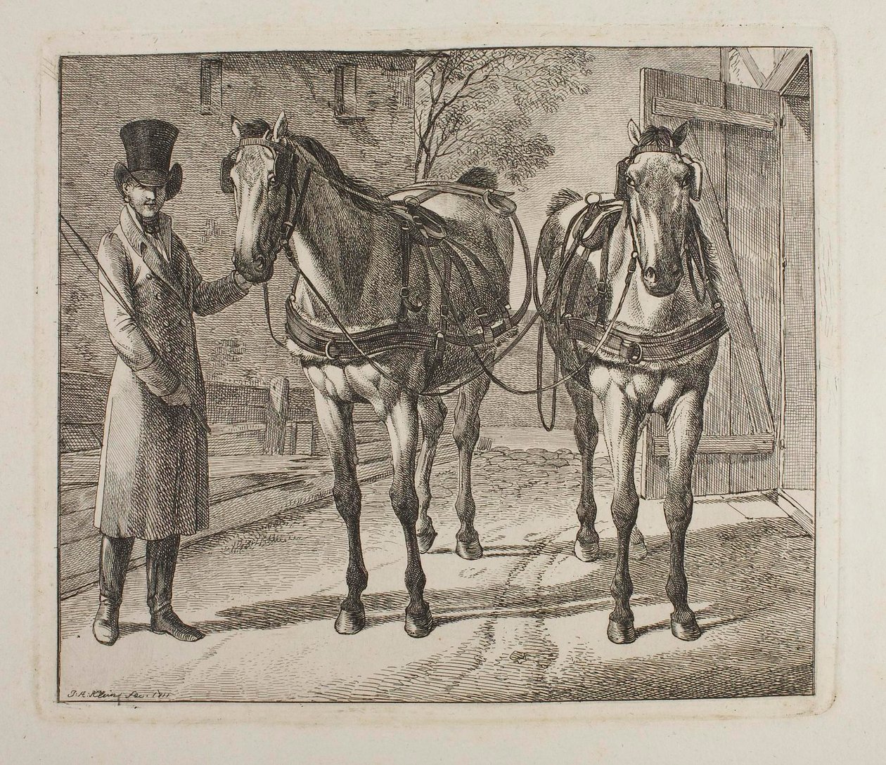 Hintólovak hámmal alkotó: Johann Adam Klein