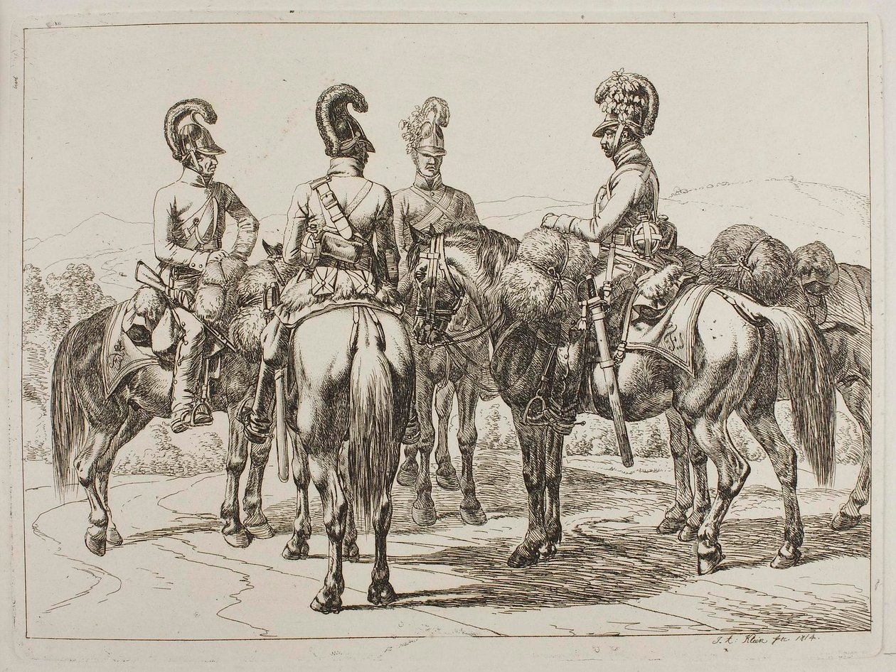 Lovas dragonyosok alkotó: Johann Adam Klein