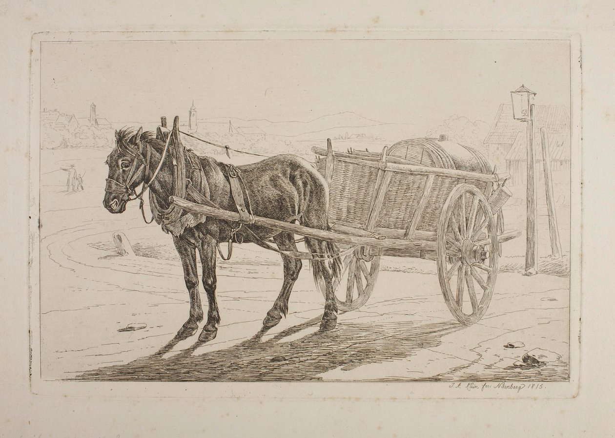 A ló egy sörszekér elé volt befogva alkotó: Johann Adam Klein