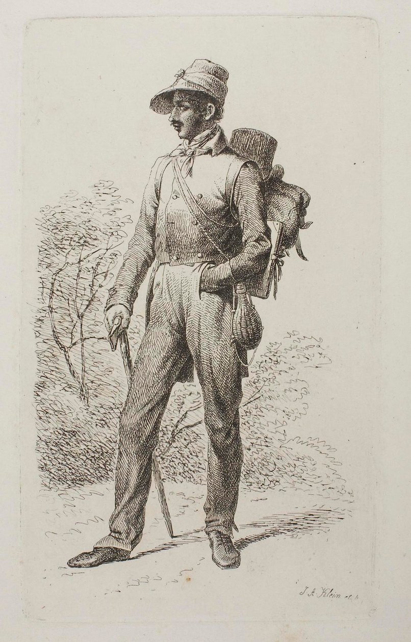 Johann Jacob Kirchner gyalogtúrán alkotó: Johann Adam Klein