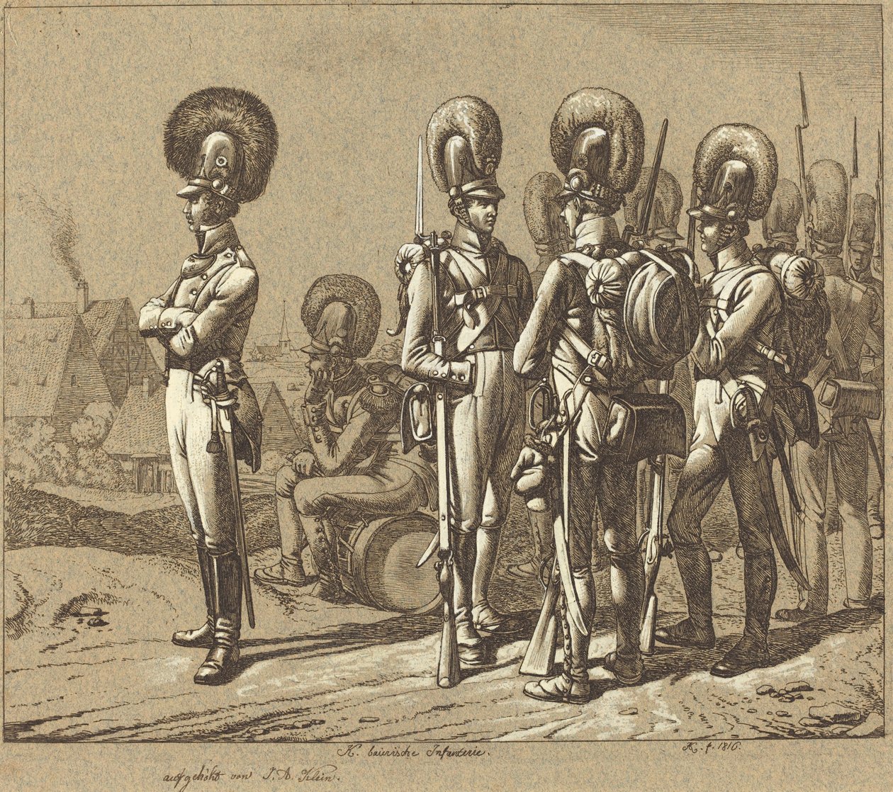 K. bajor gyalogság (bajor gyalogosok) alkotó: Johann Adam Klein