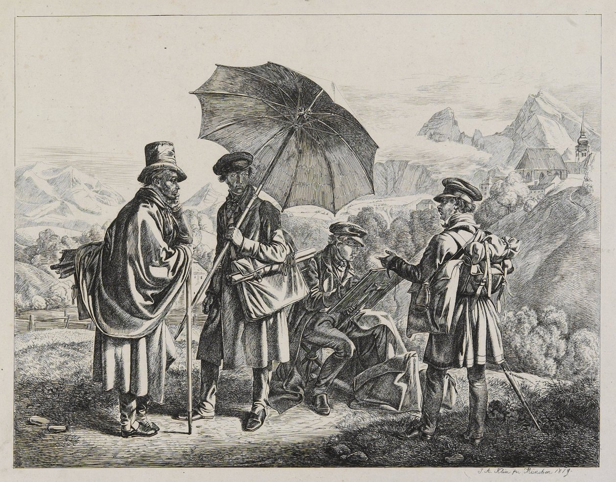 Az utazó festők alkotó: Johann Adam Klein