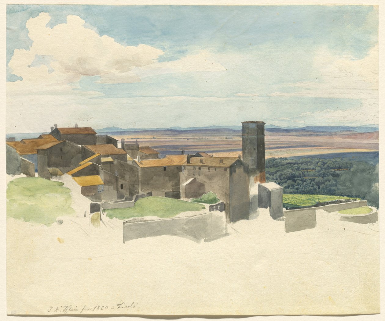 Tivoli és a római Campagna alkotó: Johann Adam Klein