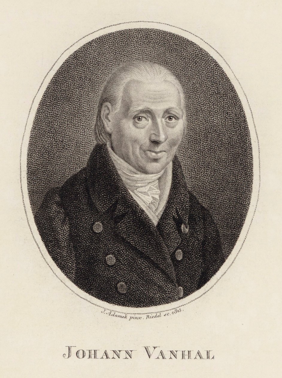 Johann Baptist Wanhal zeneszerző portréja 1739-1813, 1815. alkotó: Johann Adamek