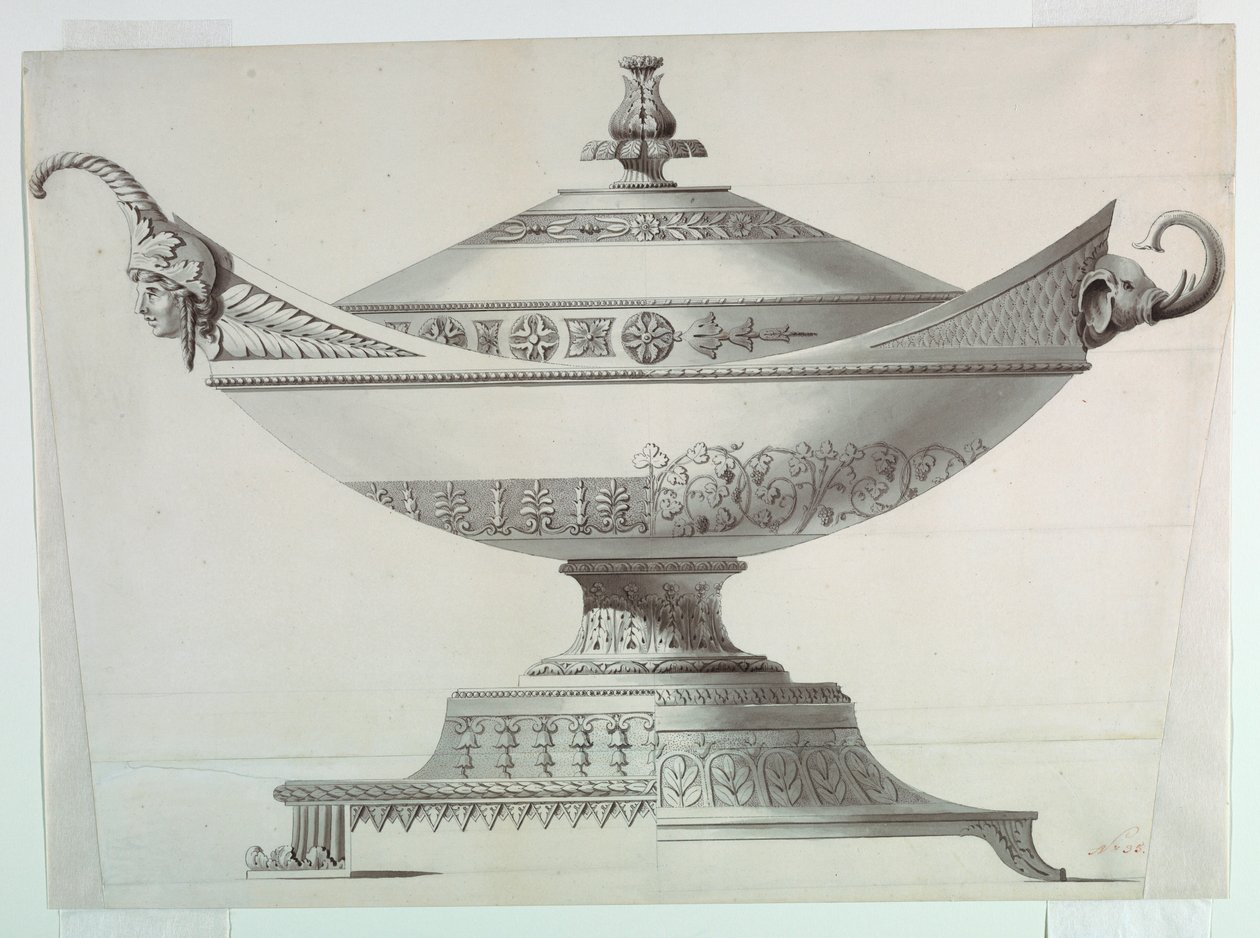 Rajz, Fedett Tureen alkotó: Johann Alois Seethaler