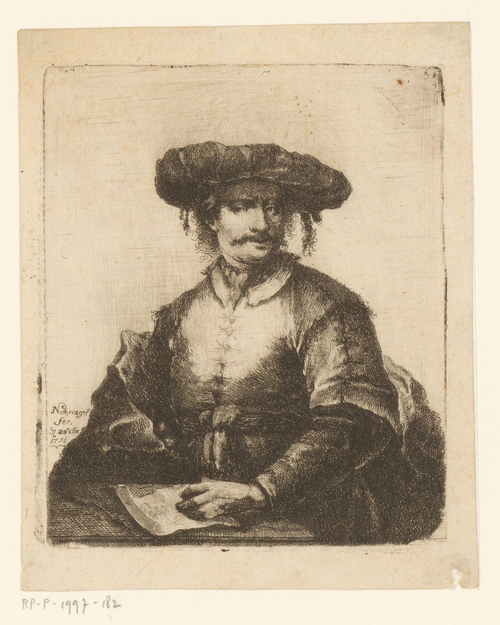 Egy ismeretlen művész portréja alkotó: Johann Andreas Benjamin Nothnagel