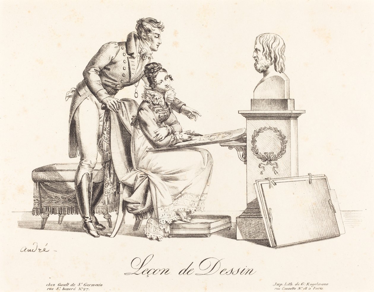 Rajzlecke Rajzlecke. alkotó: Johann Anton André