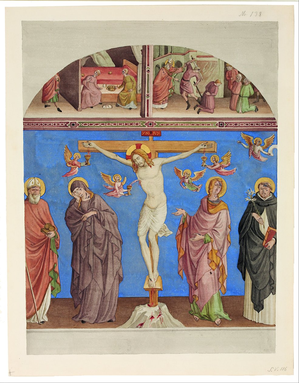 Krisztus a kereszten az arezzói S. Domenico templomban alkotó: Johann Anton Ramboux